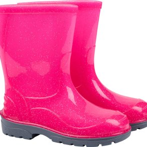 Glitter Gummistvler Pink