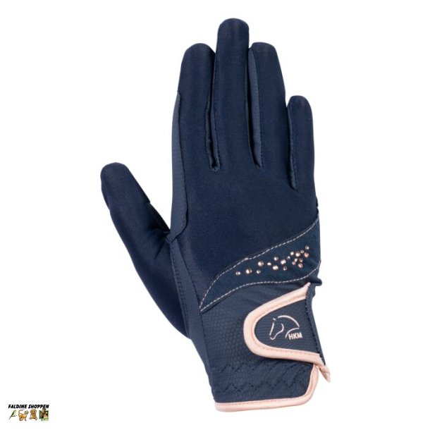 HKM Rosegold Glamour Handsker, Navy