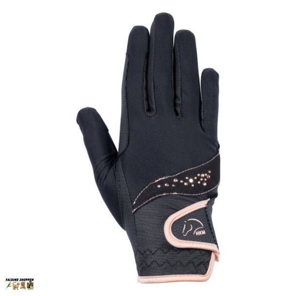 HKM Rosegold Glamour Handsker, Sort