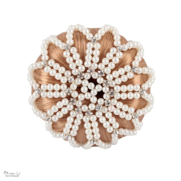 Horka H�rnet med perler, Hvid