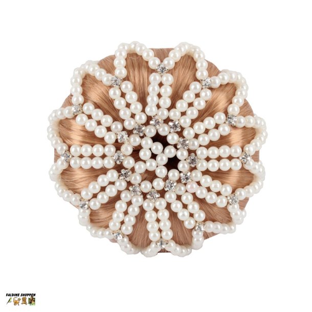 Horka H�rnet med perler, Hvid