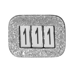 Stvnenummer med glitter, Slv. 1 stk