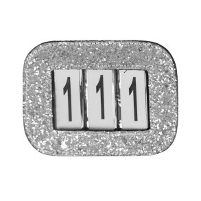 Stvnenummer med glitter, Slv. 1 stk