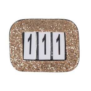 Stvnenummer med glitter, Guld. 1 stk