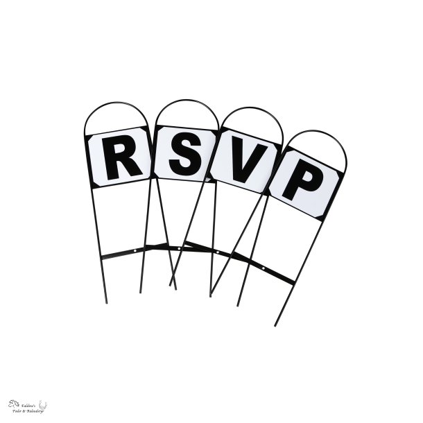 Dressur Bogstaver, Skilte, Forl�ngers�t, 4 bogstaver