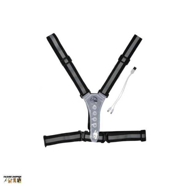 LED-Vest, Sort, Voksen