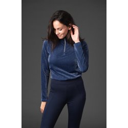 Equipage Shimmer Langrmet ridebluse, Bl