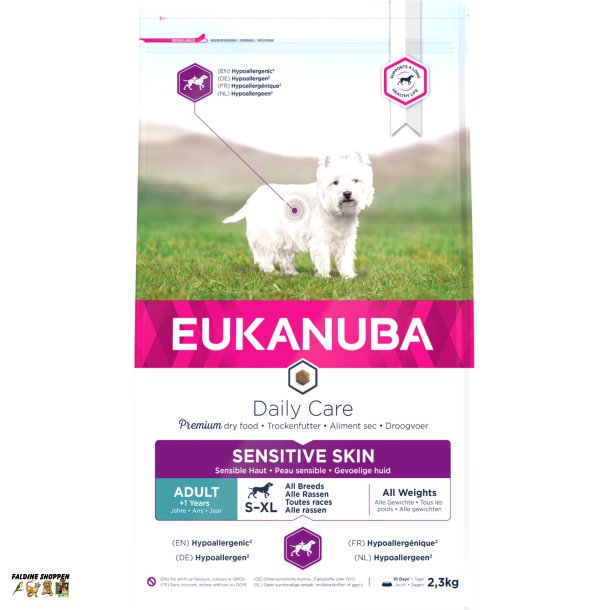 Eukanuba Daily Care, Sensitive Skin, 2,3 kg