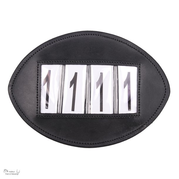 St�vnenummer i l�der, med 4 cifre, Sort