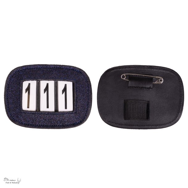 St�vnenummer med glitter, Navy. 1 stk