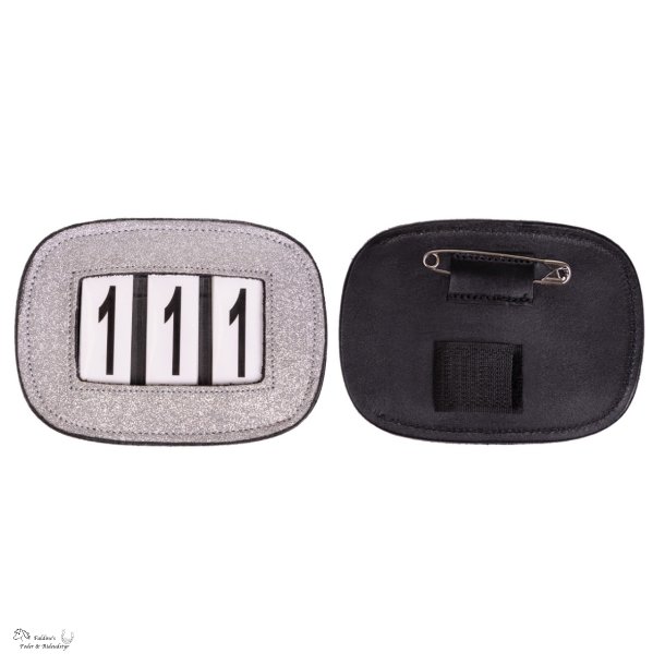 St�vnenummer med glitter, S�lv. 1 stk