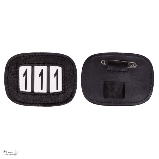 St�vnenummer med glitter, Sort. 1 stk