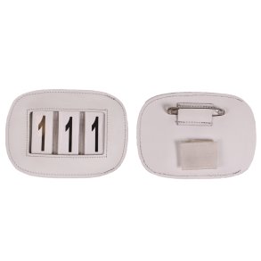 Stvnenummer i lder, med 3 cifre, Hvid. 1 stk
