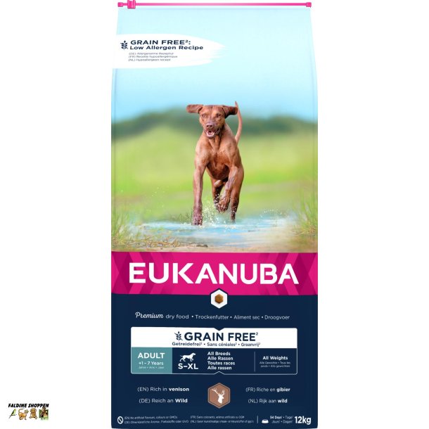 Eukanuba Kornfri med hjortekød, 12 kg