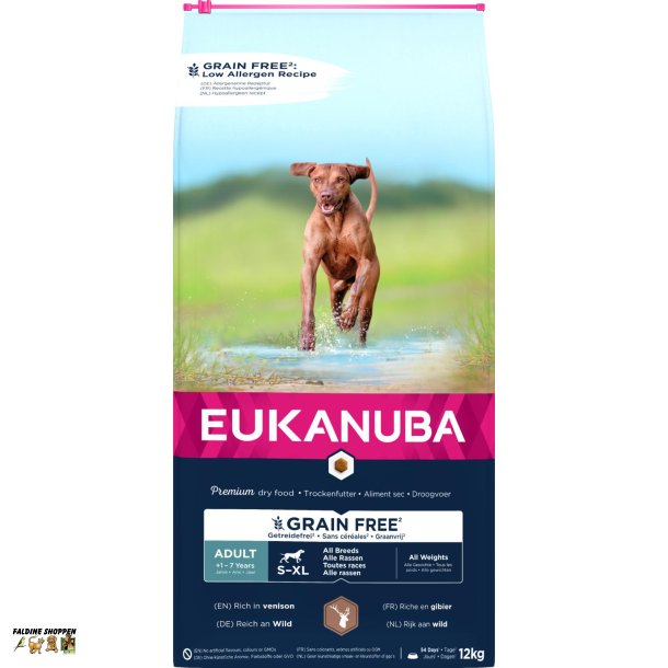 Eukanuba Kornfri med hjortekd, 12 kg