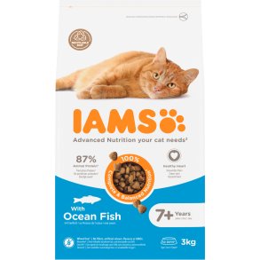 Iams Kat Senior 7+, Havfisk, 3 kg