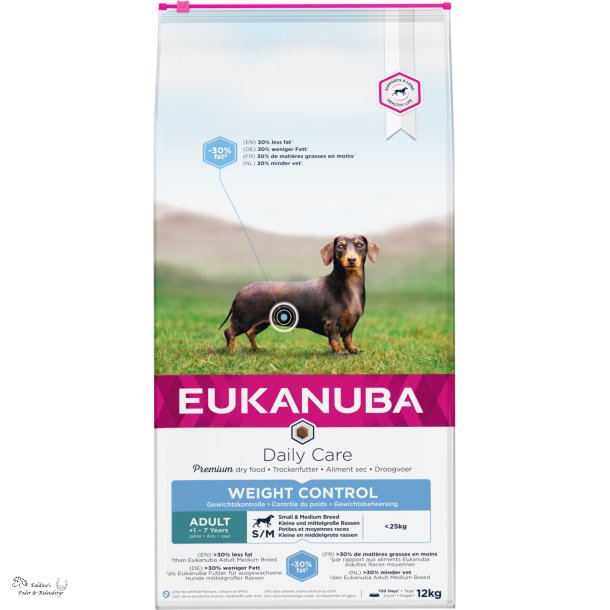 Eukanuba Daily Care, Weight Control, Small/Medium Breed, 12 kg