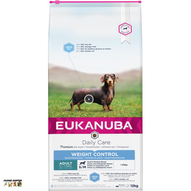 Eukanuba Daily Care, Weight Control, Small/Medium Breed, 12 kg