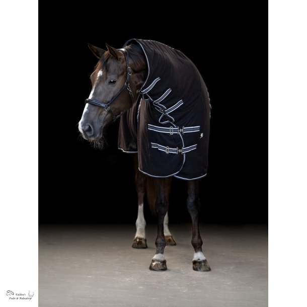 HG Fleeced�kken med hals, Sort