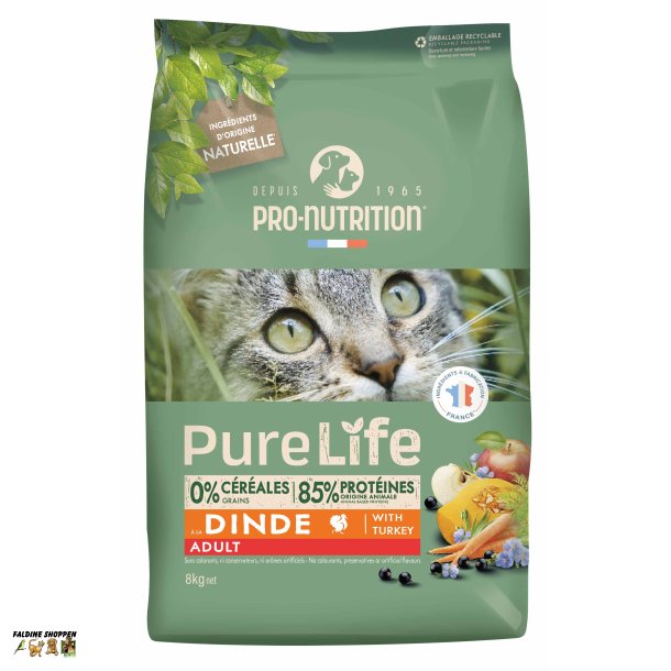 PureLife Cat Adult, 8 kg, Kornfri