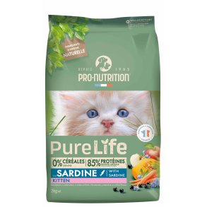 Purelife Cat Kitten- kornfri, 2 kg