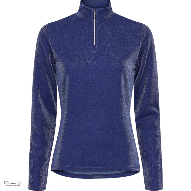 Equipage Shimmer Lang�rmet ridebluse, Bl�