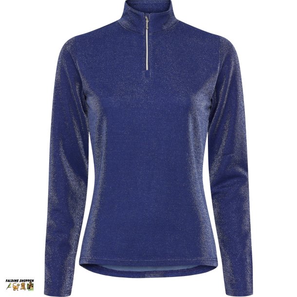 Equipage Shimmer Langrmet ridebluse, Bl