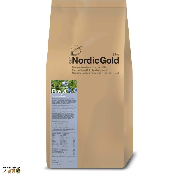 UniQ NordicGold, Freja, Hvalpefoder, Korn- og Glutenfri, 10 kg