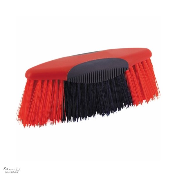 HG Softtouch b�rste med lange h�r, r�d