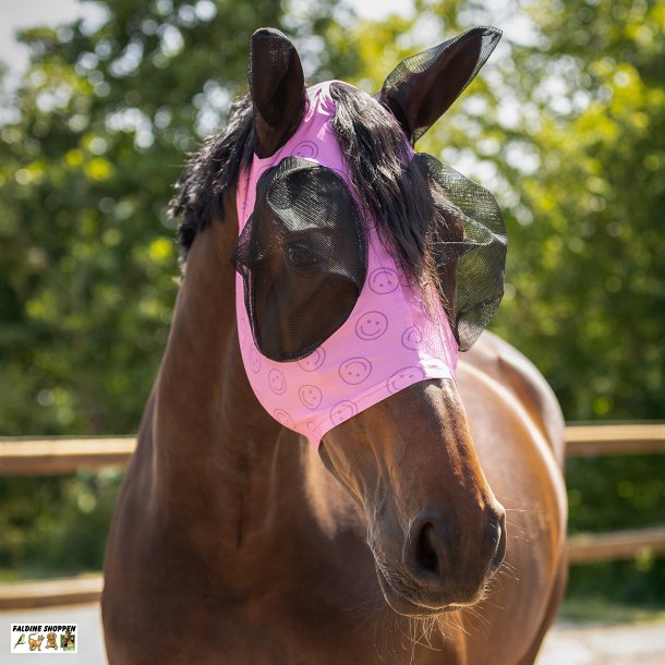 QHP Fluemaske Pink/Smiley