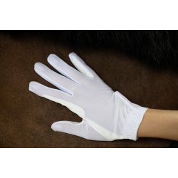 EQ Terina Mesh Ridehandske, Hvid