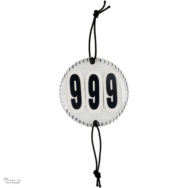 St�vnenummer med s�lv krystalsten