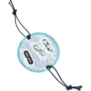 Stvnenummer med bl krystalsten