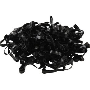 Manelastikker, Silikone, 500 stk, Sort