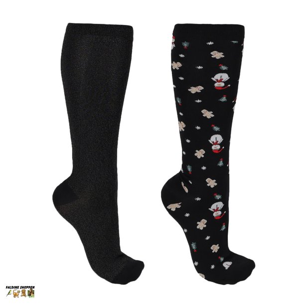 Strmper med glitter og snemnd