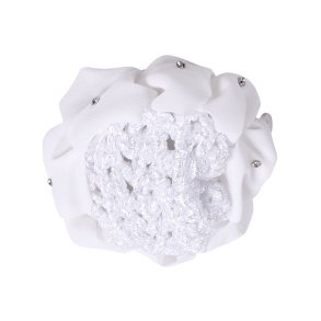 Hrnet med scrunchie, Hvid