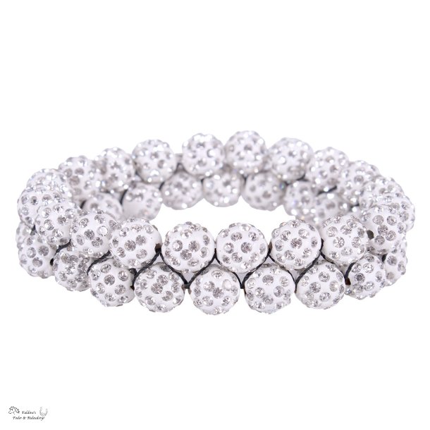 QHP Gloss Scrunchie, Hvid/Hvid