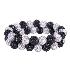 QHP Gloss Scrunchie, Sort/Hvid