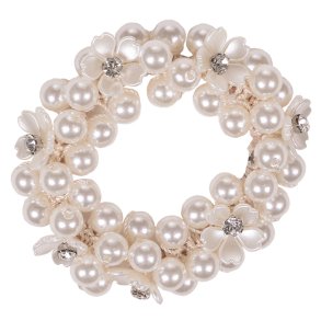 Hr scrunchie med blomster