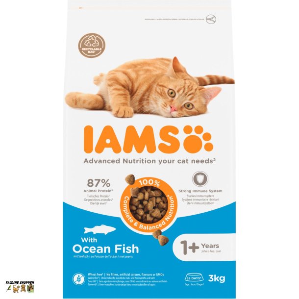 Iams Kat Adult, Havfisk, 3 kg