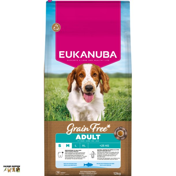 Eukanuba Grainfree, Adult S/M, 12 kg