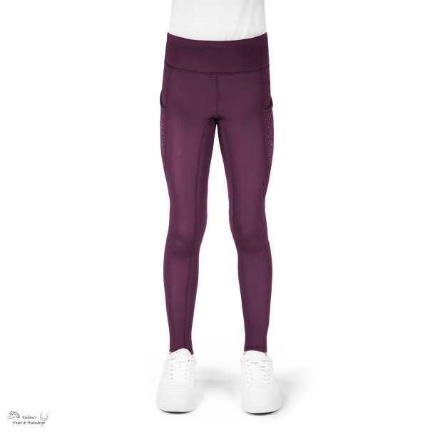Vinterridetights med plysforing til b�rn