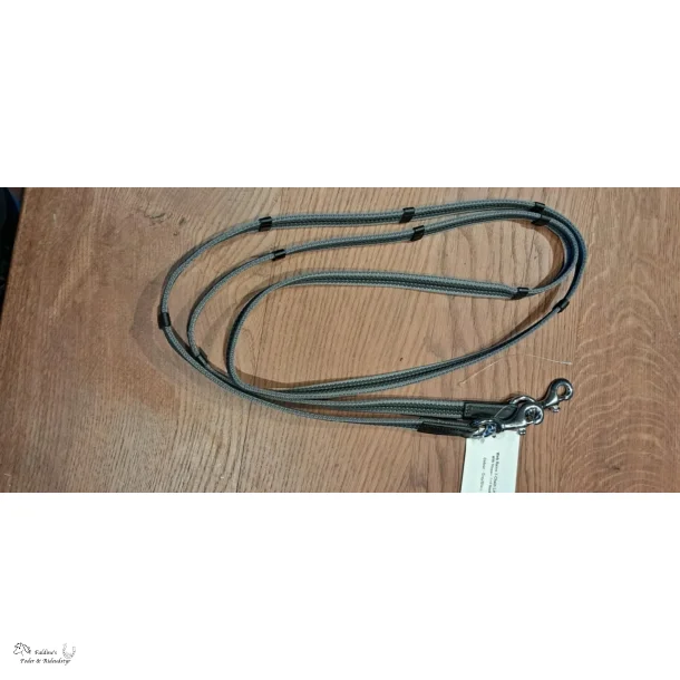 Hestagallery Supergrip T�jle, Gr�, med karabinhager