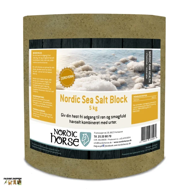 Nordic Horse Sea Salt Block, Zero Verm