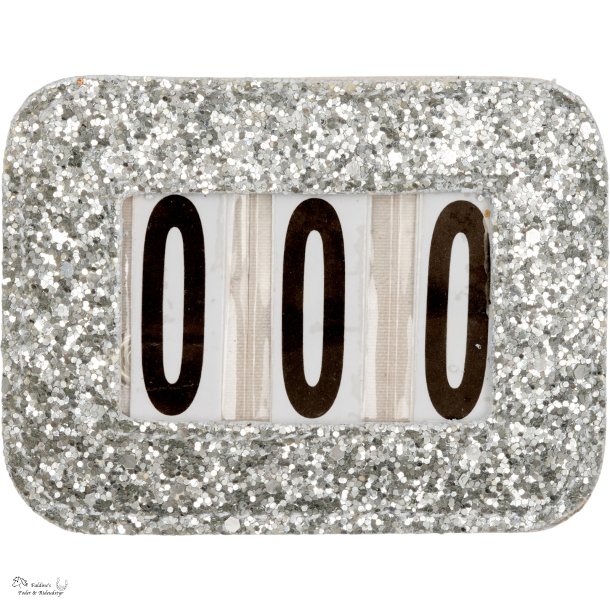 HG St�vnenummer, Glitter, S�lv