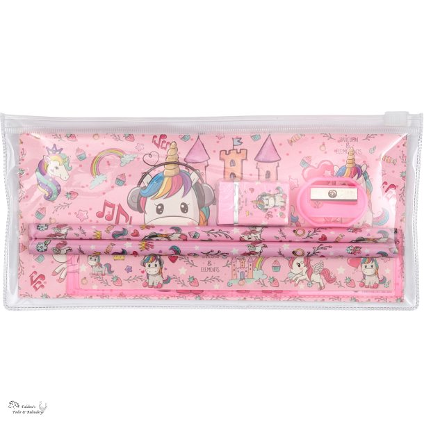 EQ KIDS Unicorn Penalhus med indhold