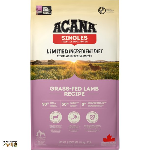 ACANA Singles Gr�sfodret Lam, 11,4 kg 