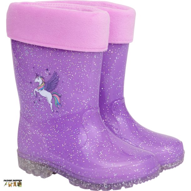 EQ Light Glitter Gummistvle, Lilla