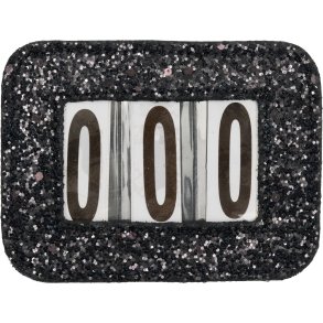 HG Stvnenummer, Glitter, Sort