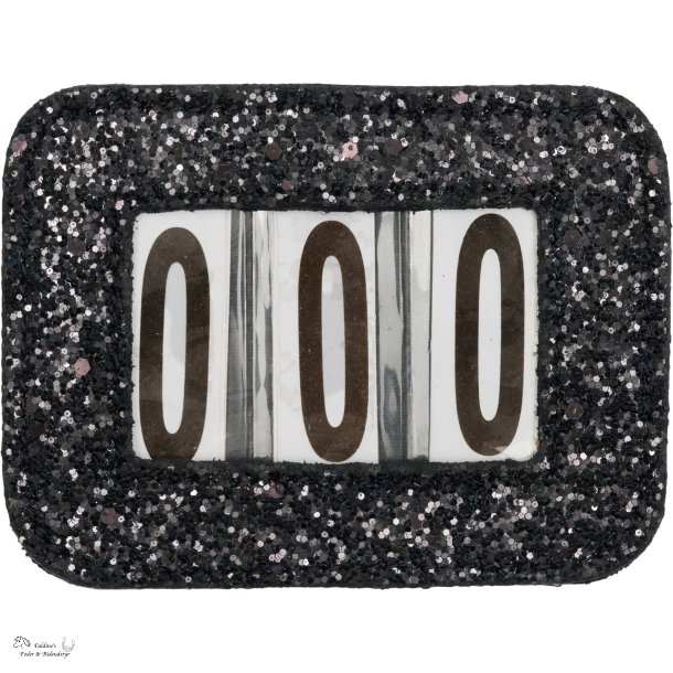 HG St�vnenummer, Glitter, Sort